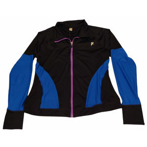 FILA SPORT ZIP UP RUNNERS JACKET WITH THUMB HOLES SIZE LARGE